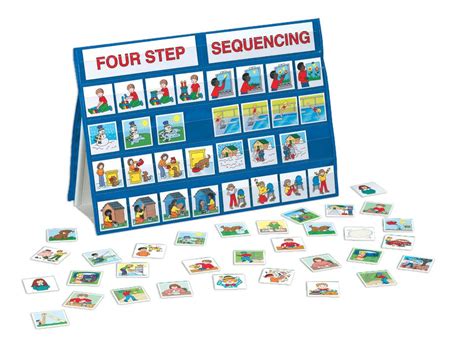 Lauri Early Learning Tabletop Pocket Chart 4 Step Sequencing