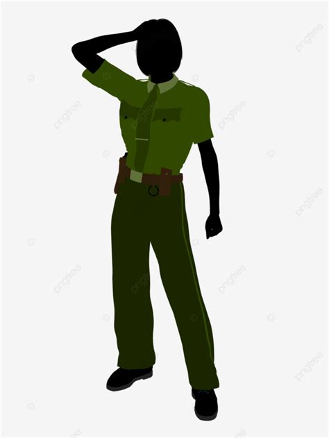 فن أنثى شريف صورة ظلية ضابط شرطة شرطة خيال Png صورة للتحميل مجانا