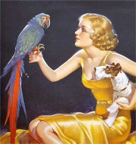 S Glamour Print Blonde Bradshaw Crandell Parrot Art Deco Era