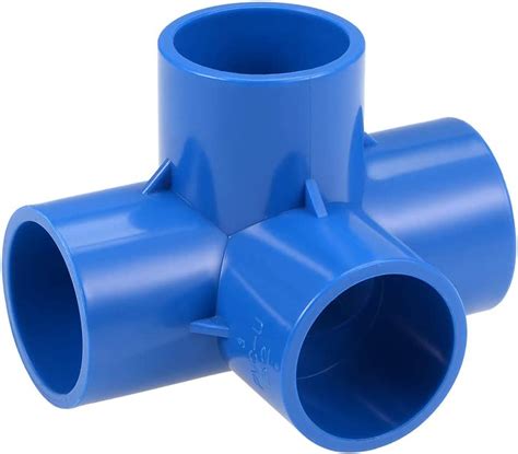 Uxcell 4 Way Elbow Pvc Pipe Fitting Furniture Grade 1 Inch Size Tee