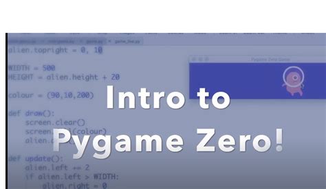 Intro To Pygame Zero Coding Tutorials Intro Coding