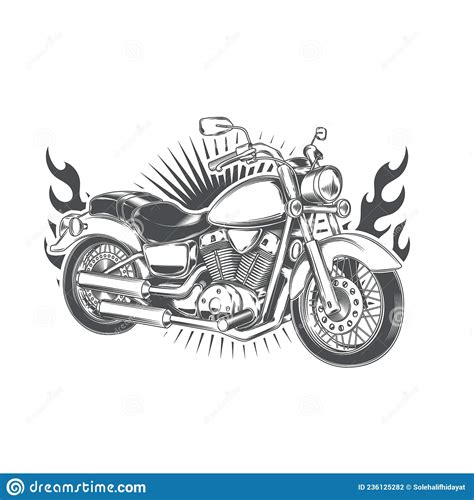 Motorcycle Vintage Vector Illustration Design Bike Classic Rider Motor