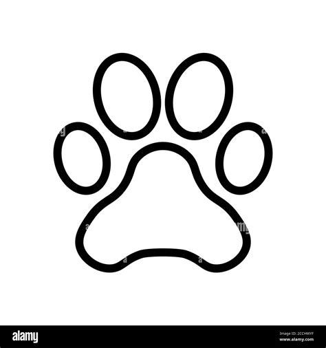 Black Dog Paw Logo