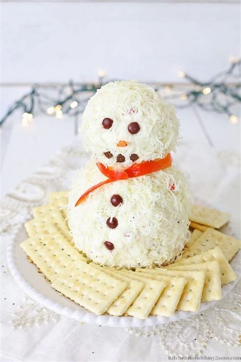 Snowman Christmas Cheese Ball Recipe Christmas Cheese Ball Recipe