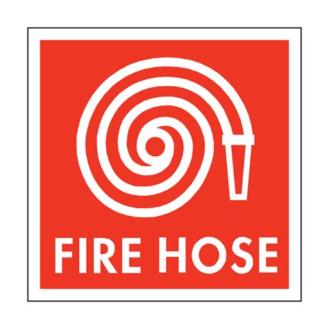 Fire Hose Symbol Safety Sign Pvc Safety Signs