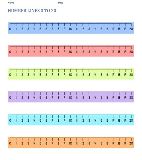 Printable Number Line 1 20 For Kids Wiki Printable