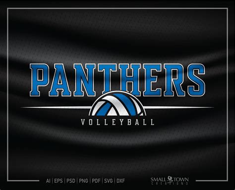Panther Panther Volleyball Volleyball Ball Panther Mascot Etsy