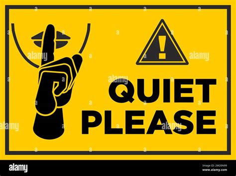 Silence Icon Quiet Please Warning Sign With Forefinger In Front Of