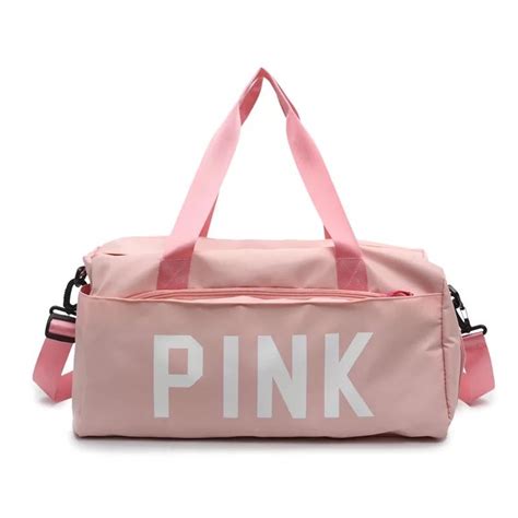 Fashion Free S Hipping Pink Duffle Bag Womens Gym Sports Bagfoldable