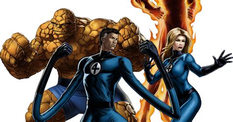 Fantastic four animated illustration, invisible woman mister fantastic thing human torch fantastic four, various comics, fictional characters, superhero, fictional character png. Land of The Nerds: First Trailer For Fantastic Four Reboot ...