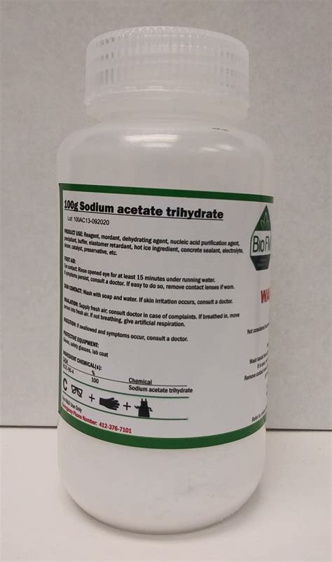 100g Sodium Acetate Trihydrate