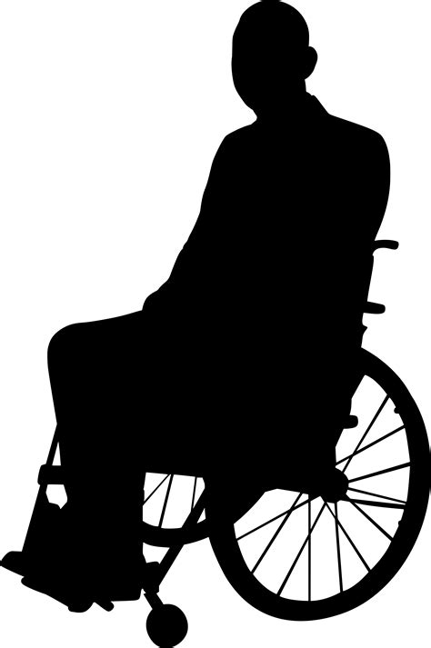 Silhouette Person Disabled Transparent Png Svg Vector
