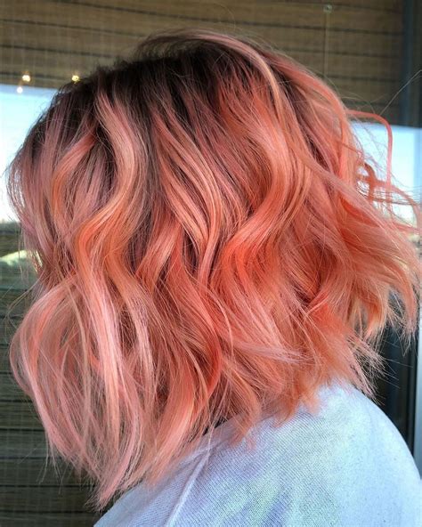 Peachy Coral Hair Artofit