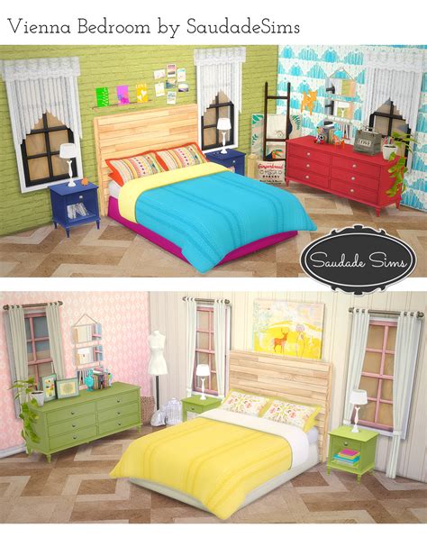 Sims 4 Ccs The Best Bedroom By Saudade Sims