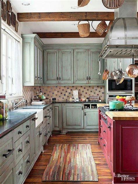 70 Cozy And Chic Farmhouse Kitchen Cabinets Ideas Rustic Kitchen