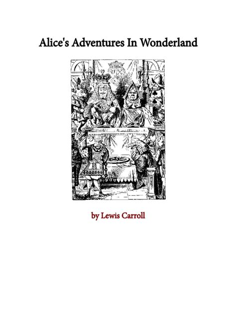 Alices Adventures In Wonderland By Lewis Carroll Pdf