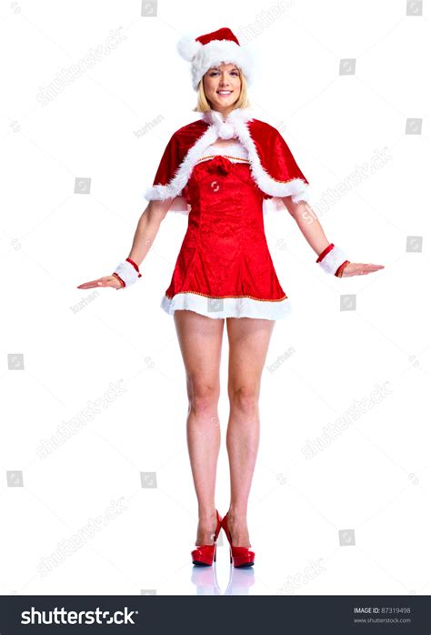 Sexy Santa Helper Woman Christmas Party Foto Stok 87319498 Shutterstock