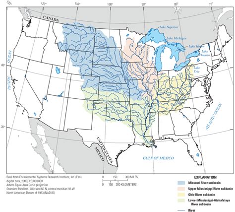 Extent Of The Mississippi River Basin And Subbasins Download Scientific Diagram