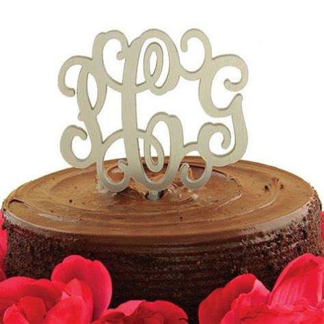 Monogrammed Cake Toppers These Also Come In Other Colors We Carry