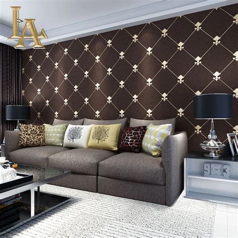 High Quality Thick Flocked European Style 3d Wallpaper For Walls