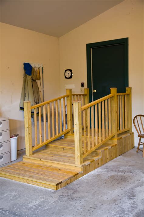 Follow duke manor on social media Garage Platform Stairs | Garage Stairs with Railings | Smart Accessible Living