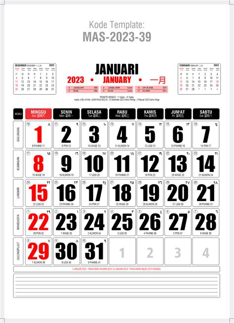 Download Kalender Meja 2023 Lengkap Pdf Pelajaran