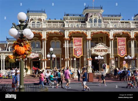 Town Square Theatre With Halloween Decorations Disney World Resort