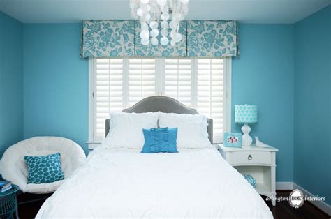 Curtains, bedspreads, bedding and rugs of appropriate colors and with coastal patterns will help you to finish the look. Ocean Inspired Aqua Girls' Bedroom - Transitional ...