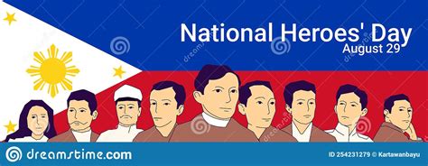 national heroes day greeting banner in the philippines stock vector illustration of nation