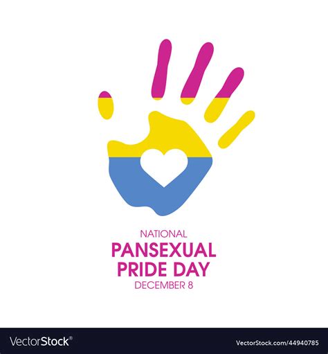 Pansexual Pride Day Poster Royalty Free Vector Image