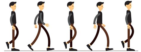 Premium Vector Animation Of Human Gait Animation For Your Cartoon