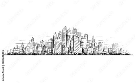 Vecteur Stock Vector Artistic Sketchy Pen And Ink Drawing Illustration