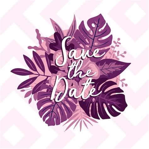 Premium Vector Save The Date Floral Style