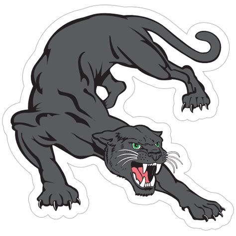 Black Panther Mascot Sticker