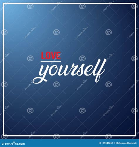 Love Yourself Life Quote With Modern Background Vector Stock Vector