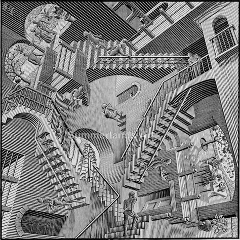 M C Escher Relativity Fine Art Print X Cm X Etsy