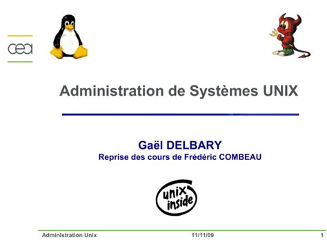 Administration de Systèmes UNIX Zenk Security