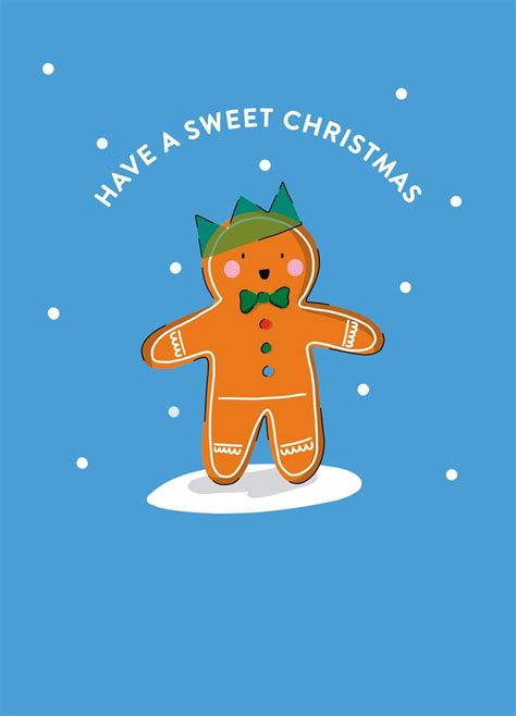 Gingerbread Man Sweet Christmas Card Scribbler