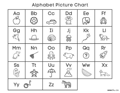 Free Alphabet Chart Printable For Preschoolers