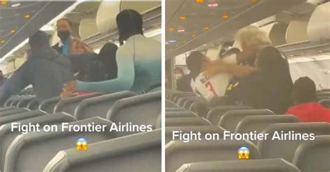 frontier airlines video of wild racist brawl between passengers goes viral meaww