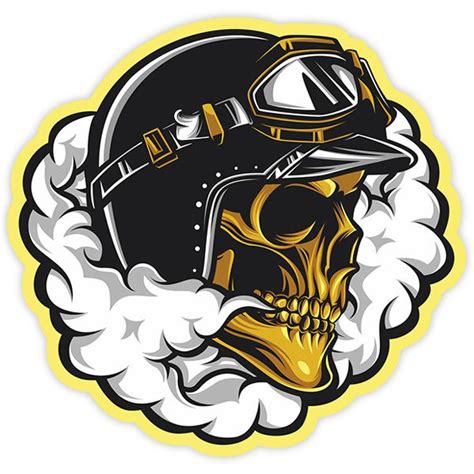 Sticker Motorcycle Skull