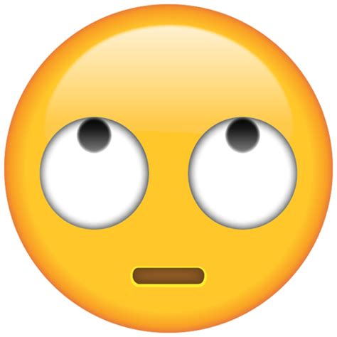 Straight face emoji free png stock. Eye Roll Emoji Free Download in PNG | Emoji Island