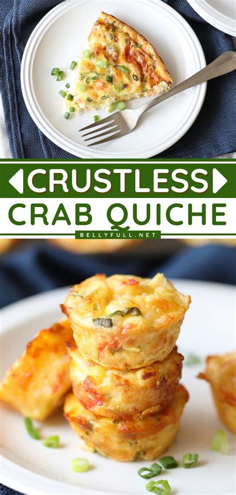 Crustless Crab Quiche 2 Ways Quiche Recipes Easy Crab Meat Recipes