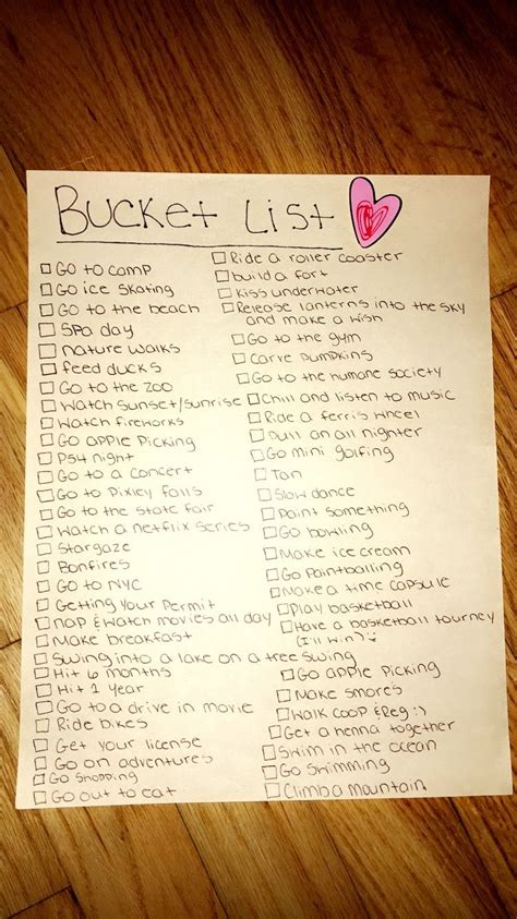 Bucket List For Couples Things To Do With Your Boyfriend