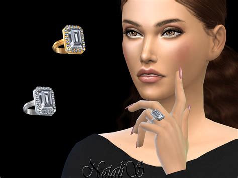 Natalispave Emerald Cut Ring Sims 4 Mods Clothes Sims 4 Clothing