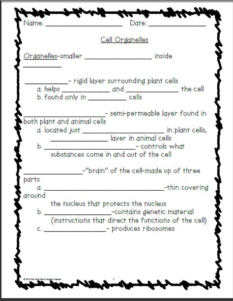 Cell Organelle Notes And Powerpoint Science Teaching Resources Life
