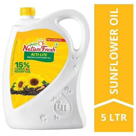 Nature Fresh Acti Lite Refined Sunflower Oil 5 L Jiomart