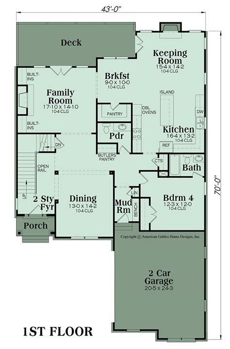 It has 4 bedrooms, one on the ground floor and 3 bedrooms at the upper floor. European Plan: 3249 square feet, 4 bedrooms, 4 bathrooms ...