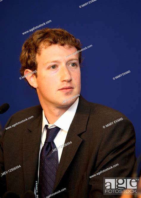 Mark Zuckerberg Ceo And Co Founder Of Facebook G8 Summit Deauville Stock
