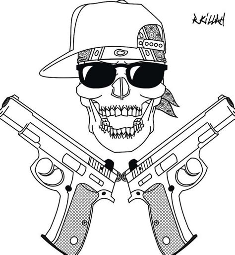 My Gangsta Skull 2 In 2019 Skulls And Bones Art Tattoo Drawings